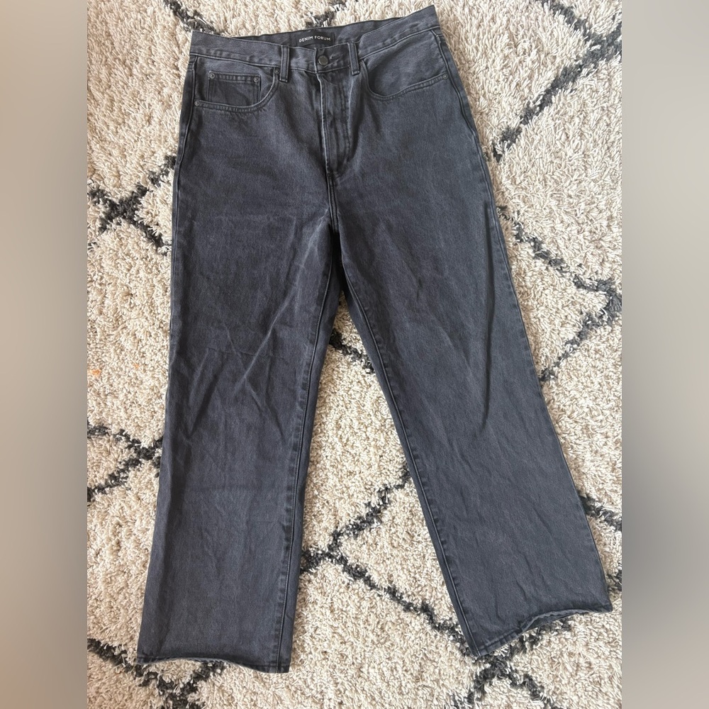 Denim Forum The Farrah Hi-Rise Wide Jean